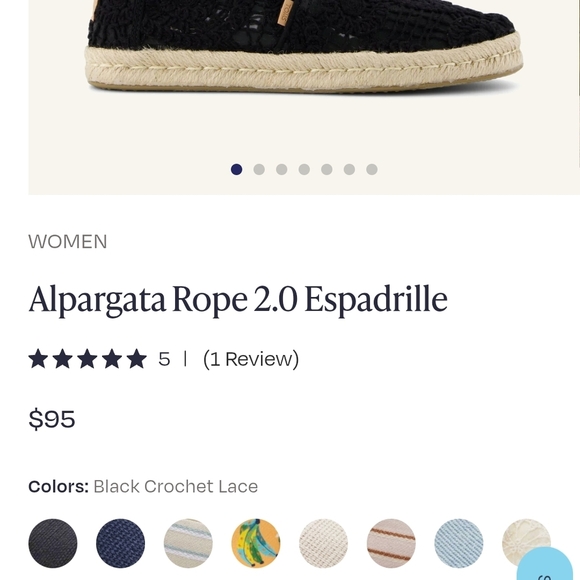 Toms Black Espadrilles Slip-On Shoes - Picture 7 of 7